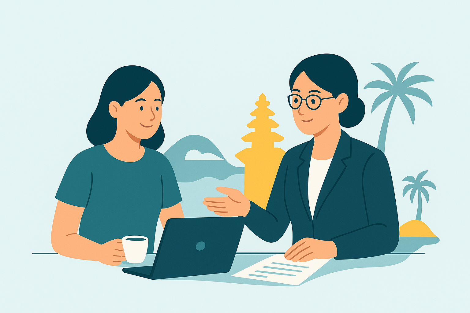 bookkeeping service for digital nomads in Bali working remotely with bookkeeper