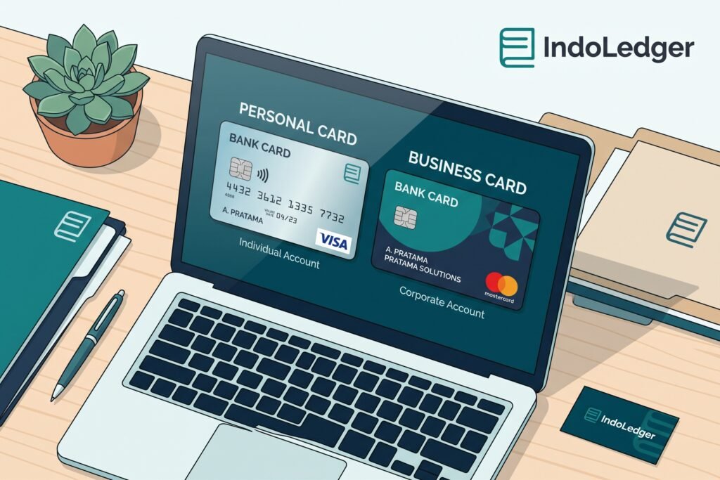 IndoLedger illustration on separating personal and business expenses